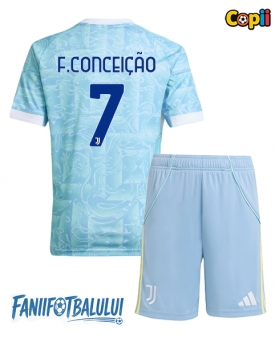 Juventus Francisco Conceicao #7 Echipament de Fotbal Replică 2025-26 Copii Deplasare (+ Șorturi)
